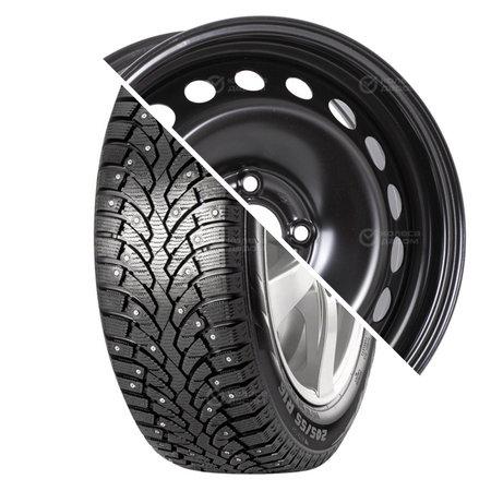Formula Ice R15 185/65 88T шип   () + Логан 2 R15x6 4x100 ET40 CB60.1 Black  Formula Ice R15 185/65 88T шип    + Логан 2 R15x6 4x100 ET40 CB60.1 Black