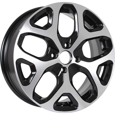 KD1637 (ZV 16_Vesta) R16x6.5 4x100 ET50 CB60.1 Black_Front_Polished (КС869)