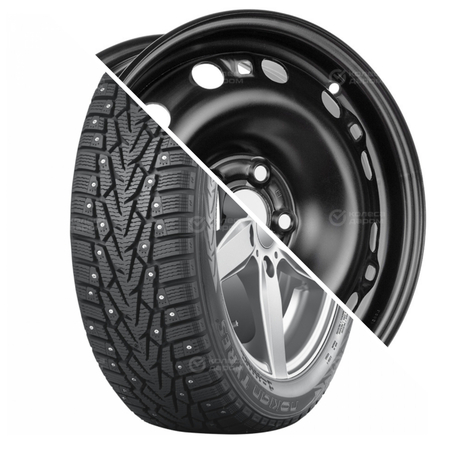 Nordman 7 R15 185/65 92T шип + 15007 R15x6 5x100 ET38 CB57.1 Black R15 185/65 92T шип + R15x6 5x100 ET38 CB57.1 Black