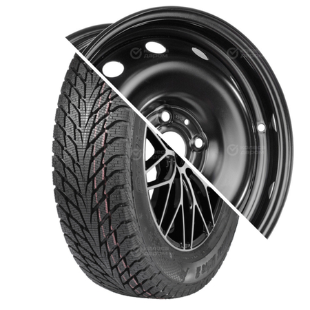 Winter Drive 2 R15 185/65 92T + 15003 R15x6 4x100 ET46 CB54.1 Black R15 185/65 92T + R15x6 4x100 ET46 CB54.1 Black