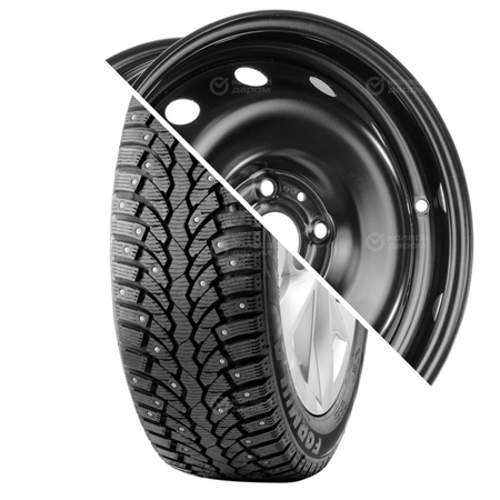 Formula Ice R15 185/65 88T шип   () + 15003 R15x6 4x100 ET46 CB54.1 Black  Formula Ice R15 185/65 88T шип    + 15003 R15x6 4x100 ET46 CB54.1 Black