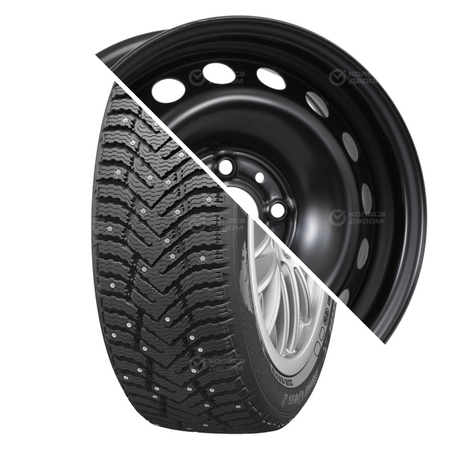 Snow Cross 2 R14 185/60 86T шип   () + ВАЗ 2170 (16 отверстий) R14x5.5 4x98 ET35 CB58.6 Black  Snow Cross 2 R14 185/60 86T шип    + ВАЗ 2170 (16 отверстий) R14x5.5 4x98 ET35 CB58.6 Black