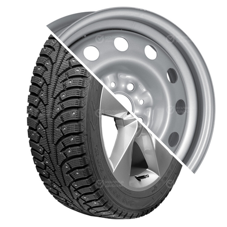 (Nokian Tyres) NORDMAN 5 R14 175/65 86T шип XL + ВАЗ 2170 R14x5.5 4x98 ET35 CB58.6 Silver R14 175/65 86T шип XL + R14x5.5 4x98 ET35 CB58.6 Silver