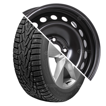 (Nokian Tyres) NORDMAN 7 R15 185/65 92T шип XL + Логан 2 R15x6 4x100 ET40 CB60.1 Black R15 185/65 92T шип XL + R15x6 4x100 ET40 CB60.1 Black