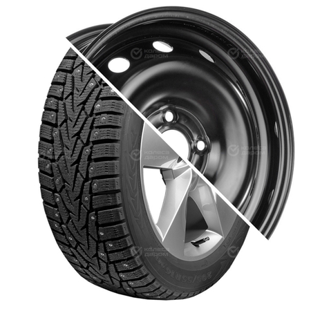 (Nokian Tyres) NORDMAN 7 R15 185/65 92T шип XL + 15001 R15x6 4x100 ET50 CB60.1 Black R15 185/65 92T шип XL + R15x6 4x100 ET50 CB60.1 Black