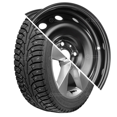 (Nokian Tyres) NORDMAN 5 R15 185/65 92T шип XL + 15003 R15x6 4x100 ET46 CB54.1 Black R15 185/65 92T шип XL + R15x6 4x100 ET46 CB54.1 Black