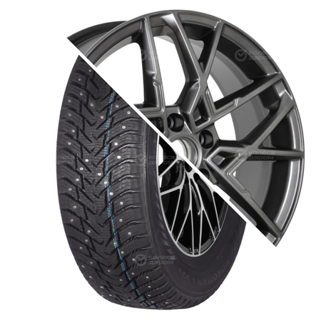 NORDMAN 8 SUV R18 235/55 104T шип XL   () + Вудроф R18x7 5x112 ET43 CB57.1 Dark_platinum  NORDMAN 8 SUV R18 235/55 104T шип XL    + Вудроф R18x7 5x112 ET43 CB57.1 Dark_platinum