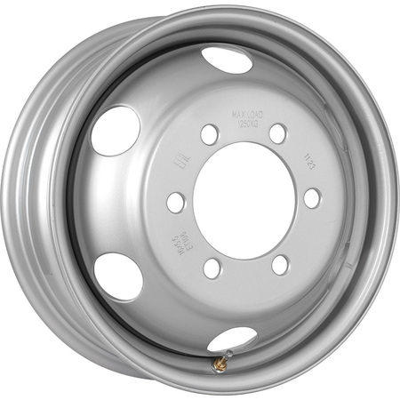 3165582 R16x5.5 6x170 ET106 CB130 Silver с вентилем, 1000 кг(Мятый обод)*