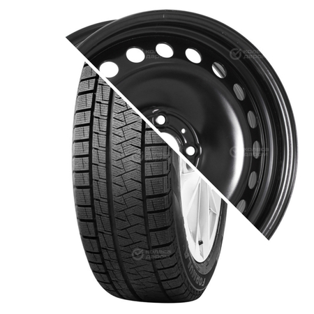 Ice Friction R16 195/55 91T XL   () + 16019 R16x6 4x100 ET37 CB60.1 Black  Ice Friction R16 195/55 91T XL    + 16019 R16x6 4x100 ET37 CB60.1 Black