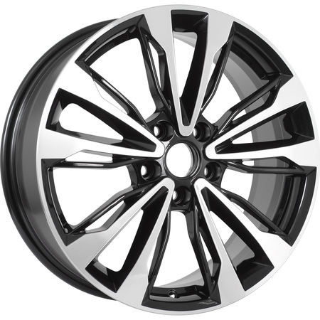 KD1830 R18x7 5x114.3 ET53 CB54.1 Black_Front_Polished