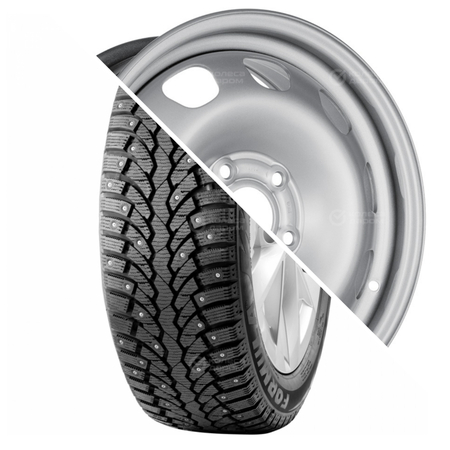 Formula Ice(R16 215/65 98T шип ) + MW EURODISK 16003 R16 215/65 98T шип  + R16х6.5 5х114.3 ЕТ50 СВ66.1 Silver