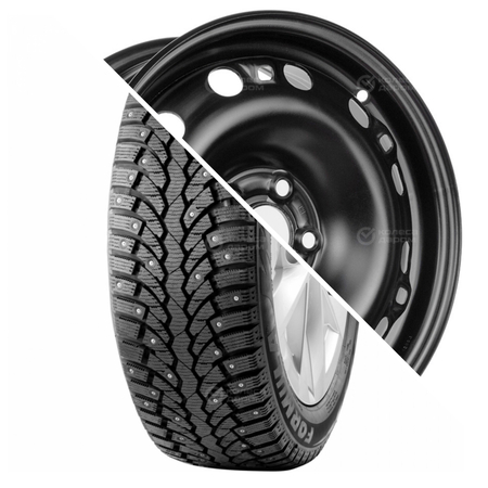 Formula Ice R15 185/60 88 T шип () + 15007 R15х6 5х100 ЕТ38 СВ57.1 Black Formula Ice R15 185/60 88 T шип  + 15007 R15х6 5х100 ЕТ38 СВ57.1 Black