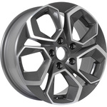 KDW KD1620 R16x6.5 4x100 ET45 CB60.1 Grey_Front_Polished