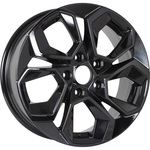 KDW KD1620 R16x6.5 4x100 ET45 CB60.1 Black_Painted