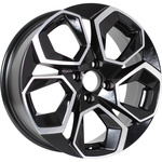 KDW KD1620 R16x6.5 4x100 ET45 CB60.1 Black_Front_Polished (Мятый обод)*