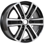 КиК R7-Рольф оригинал R17x7.5 6x139.7 ET25 CB106.1 Almaz_black (Мятый обод)*