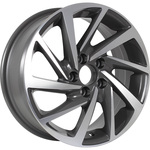 KDW KD1530 R15x6 5x100 ET38 CB57.1 Grey_Front_Polished (Мятый обод)***