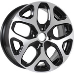 KDW KD1637 (ZV 16_Vesta) R16x6.5 4x100 ET50 CB60.1 Black_Front_Polished (Мятый обод)***